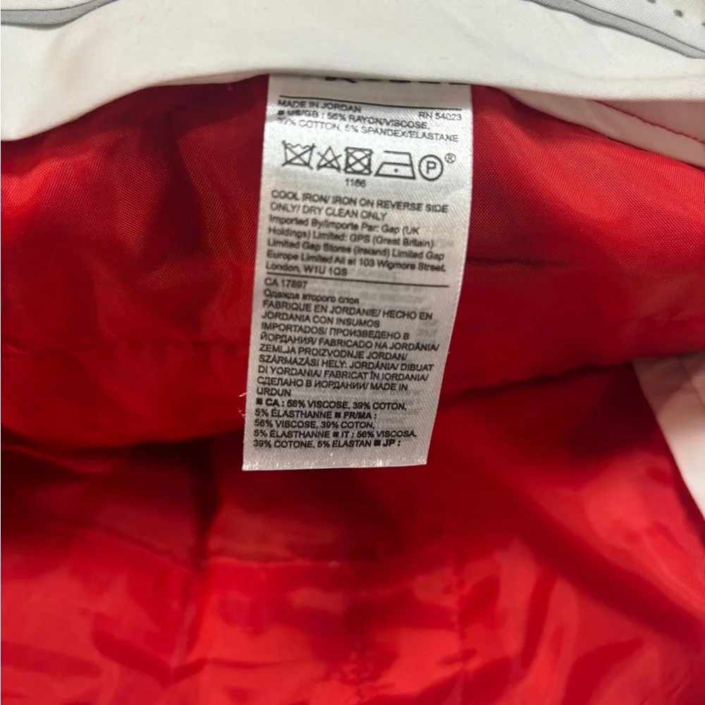 BANANA REPUBLIC Womens “Sloan" Stretch Twill Pant Red, size 10 long - Picture 7 of 7